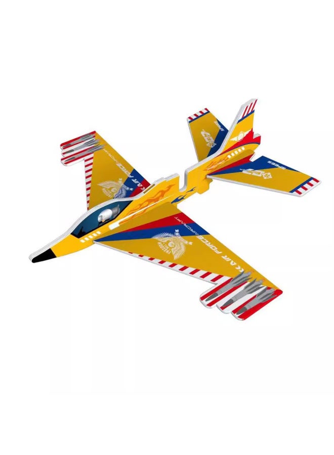 Electric Plane Toy Rechargeable Double Layer Glider With Light Model Aircraft Foam Hand Throw Aircraft Shake Tone Same Glider-Color:Wings Without Lights (without Wheel Shields)  - Image 5