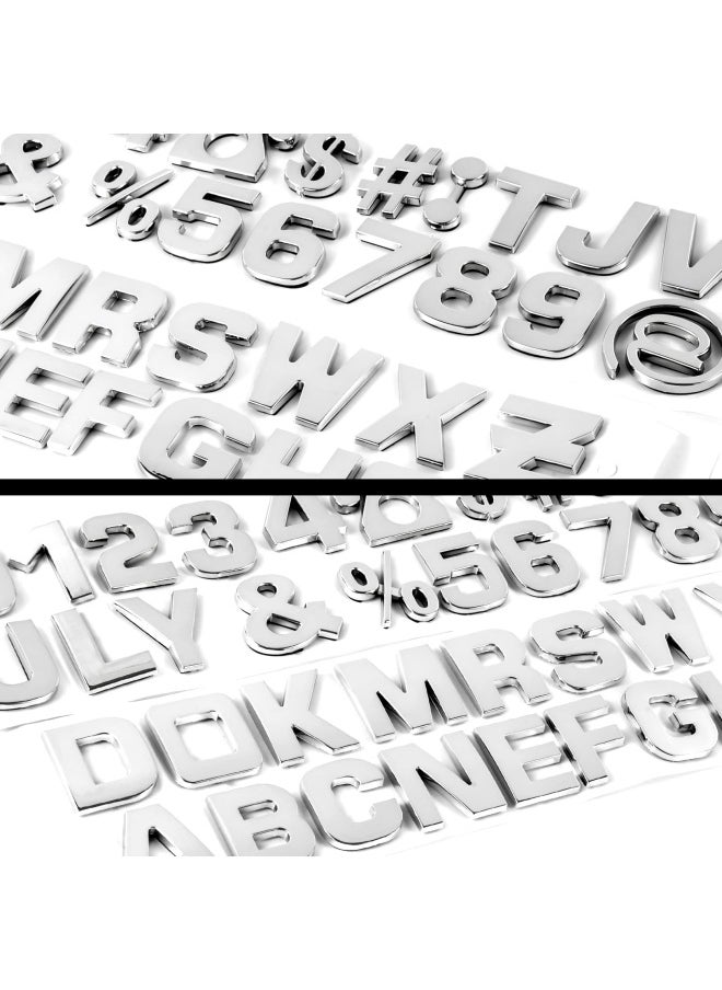 Lamoutor - 43Pieces Car Emblem Letters Sticker Diy 3D Chrome Number Symbol Badge Decal - Image 1