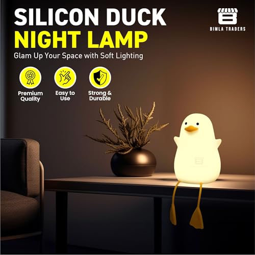 CRAE Cute Duck Night Lamp, Gifts for Women Teen Girls Baby, Kigs Seagull Night Light, Silicone Duck for Children Toddler - Image 2