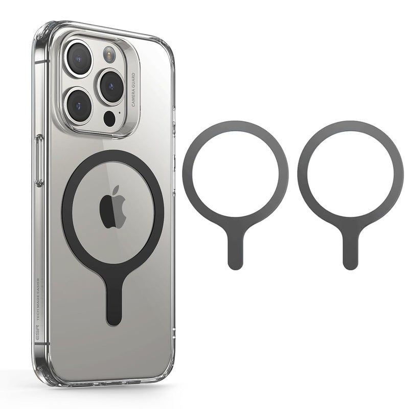 LIRAMARK Adapter Ring for MagSafe, Magnetic Adapter Compatible with Android, Magnetic Phone Attachment Ring for iPhone, Samsung, Pixel, OnePlus and More (Pack of 2) - Image 1