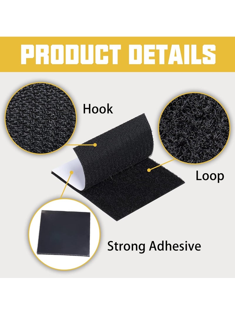 GUDOO شريط لاصق إسفنجي مربع مزدوج الجوانب، عبوة من 120 شريطًا أسود - Image 4