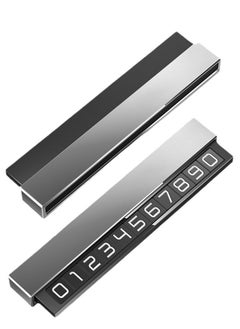 Aideli Temporary Parking Card Phone Number Card, Aluminum Alloy Plate Telephone Number Car Park Stop Sticker Display Automobile Parking Gadgets Accessories  - Image 1