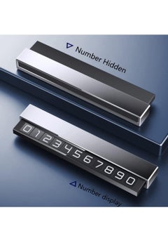 Aideli Temporary Parking Card Phone Number Card, Aluminum Alloy Plate Telephone Number Car Park Stop Sticker Display Automobile Parking Gadgets Accessories  - Image 4