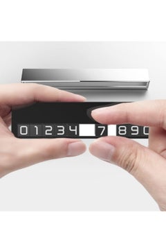 Aideli Temporary Parking Card Phone Number Card, Aluminum Alloy Plate Telephone Number Car Park Stop Sticker Display Automobile Parking Gadgets Accessories  - Image 5