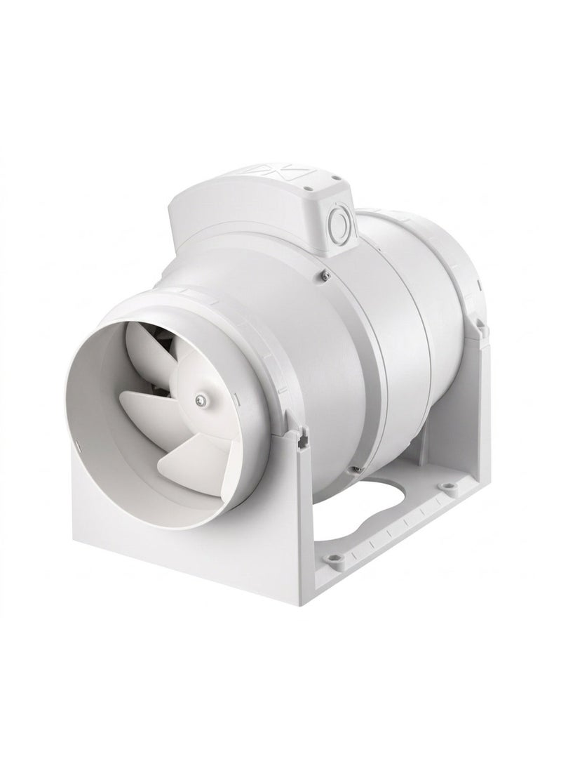 ADMORE Circular Inline Exhaust Fan 8 Inch | Low Noise Duct Ventilation Fan for Bathroom, Kitchen & Home Air Extraction System | High Efficiency Air Flow Fan - Image 1