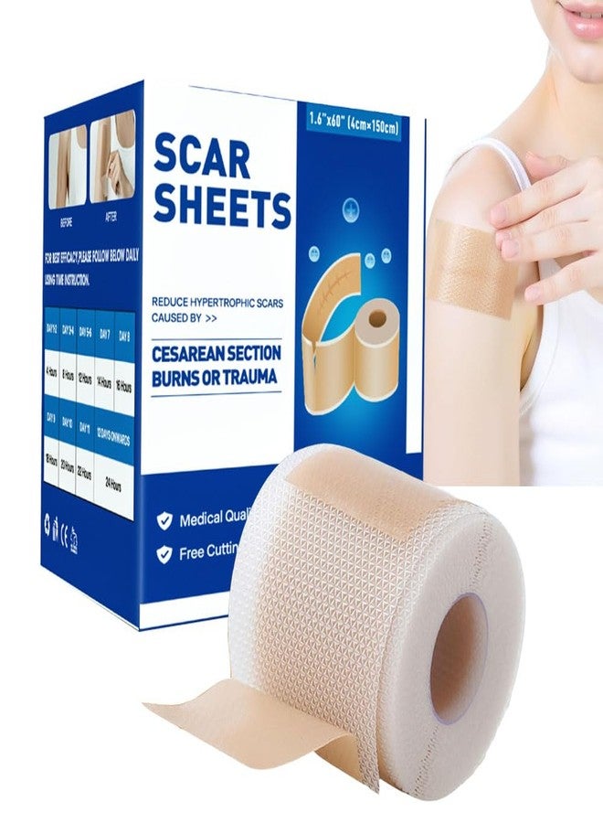 GoLashFun Silicone Scar Tape, Medical Grade Reusable Silicone Scar Tape, Scar Removal for Surgery, C-Section, Burns, Blemish and Birthmarks Etc(1.6’’x60’’ Roll-1.5M - Image 1