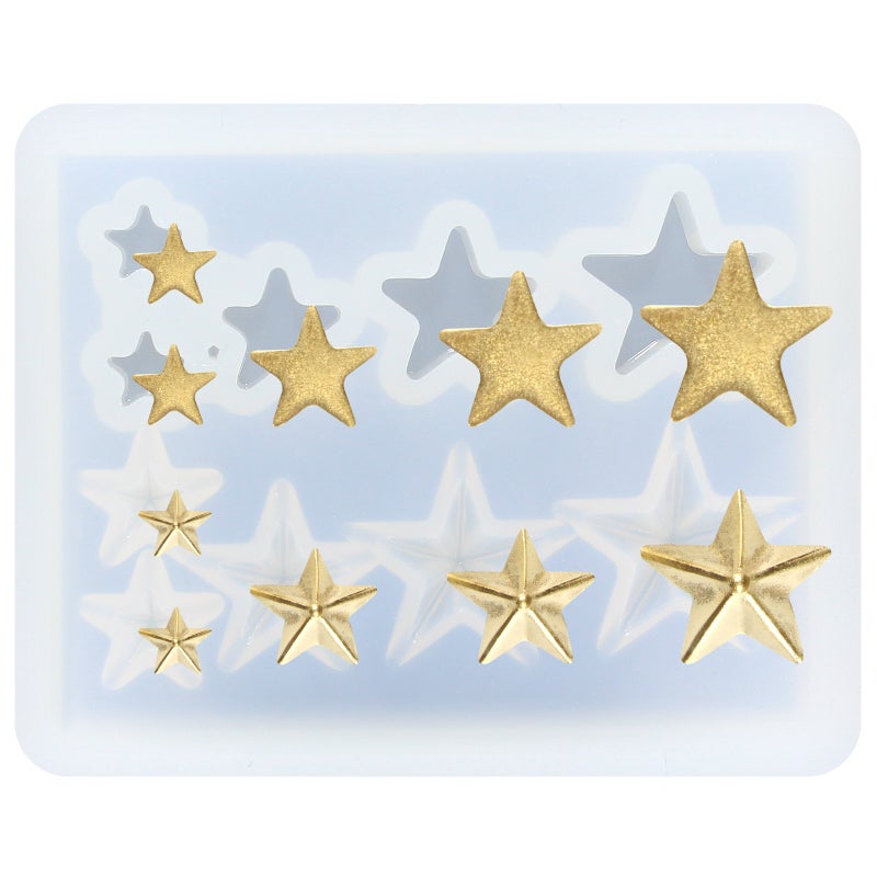 FUNSHOWCASE Mini Assorted Jewerly Stars Resin Epoxy Silicone Tiny Mold for Delicate Craft