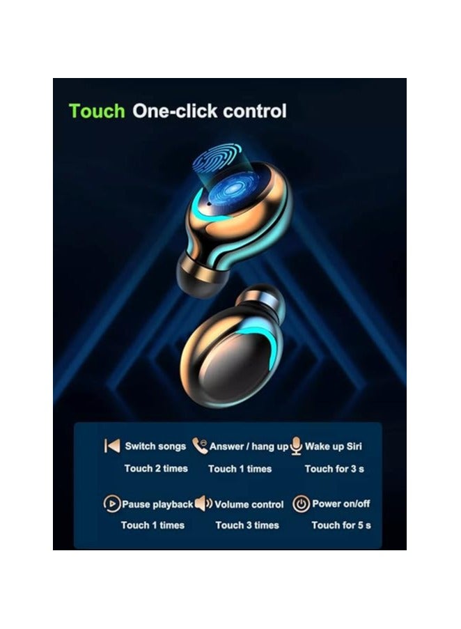 F9 Earbuds Bluetooth Earphone with 3500 mAh Power Bank, 8D Hifi True Wireless Stereo Headphones Waterproof Wireless Headset LED Digital Display, F9-5 Earbuds For iPhone/Android/PC/Tablet