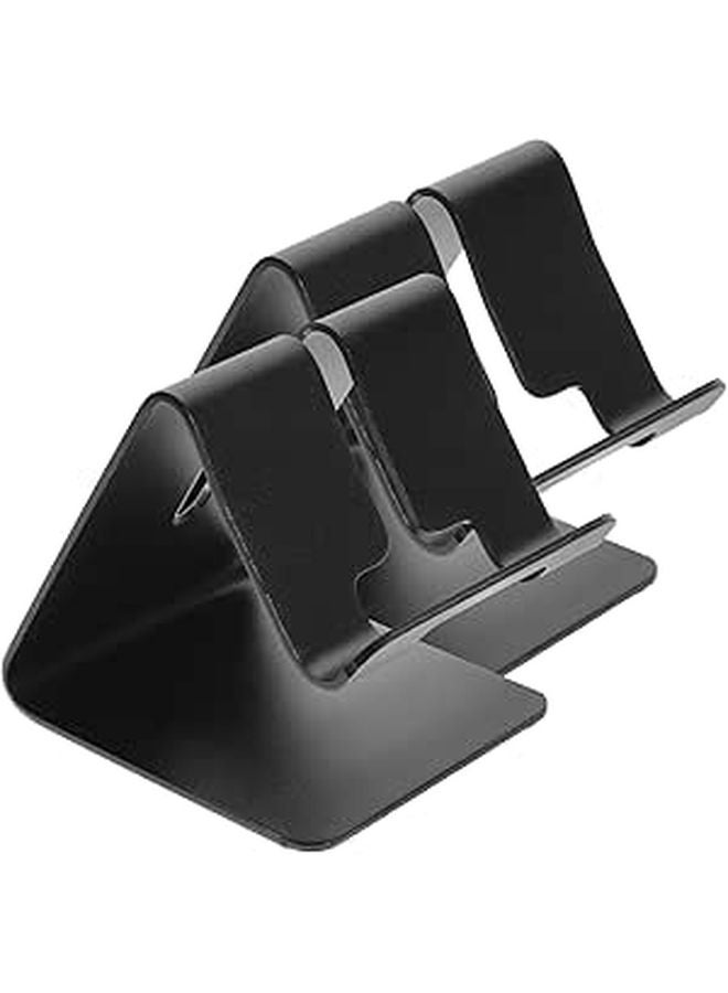 2 Pack Aluminum Alloy Desktop Phone Stand Holder for Office Living Room Dorm - Image 1