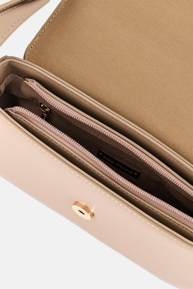 Kathy Ireland Women Brand Logo Cross Body Bag, Taupe - Image 2