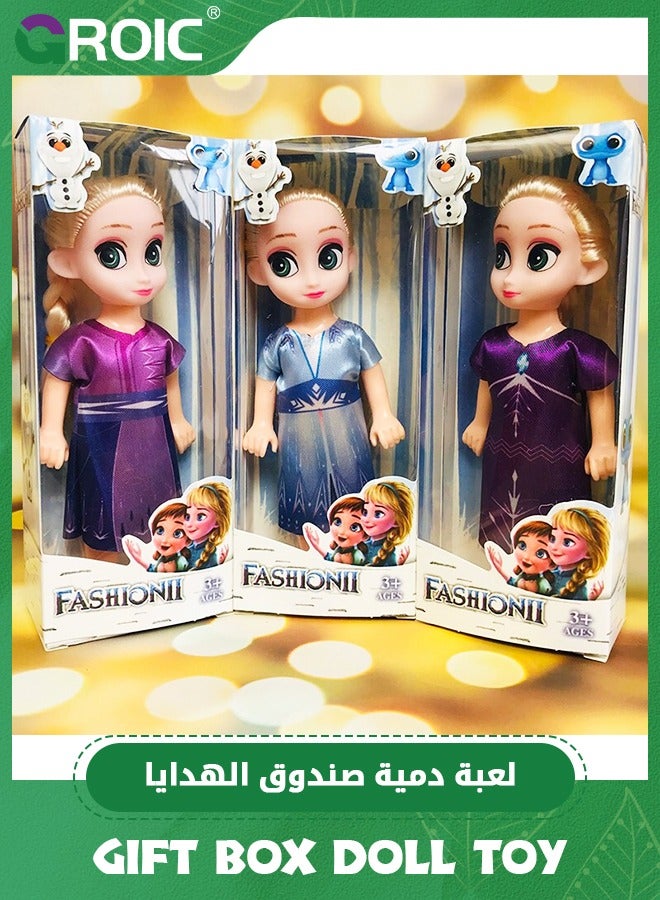 GROIC 6PCS Frozen Dolls set, Princess Plush Dolls Toys, Disney Frozen Adventure Collection Anna, Elsa Princess Dolls for Girls, Disney Frozen Elsa Toy for Kids - 6 Inch - Image 2