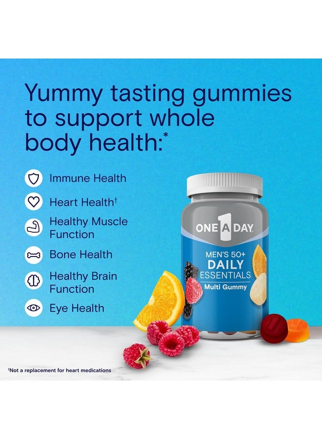 One A Day Men’s 50+ Daily Essentials Multivitamin Gummies, Multivitamin for Men Over 50, Fruit Medley Flavor, 120 Gummies - Image 2