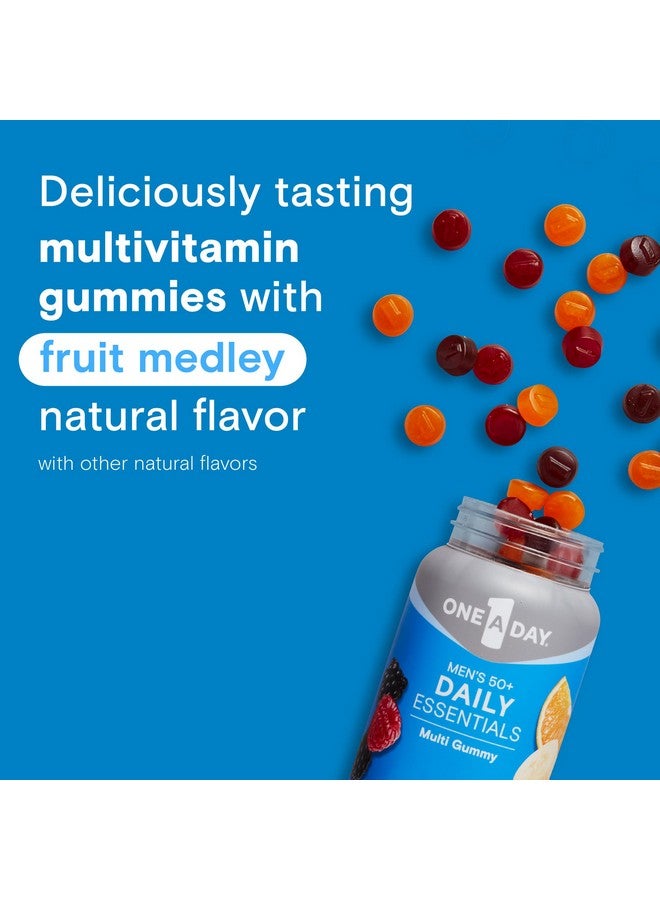 One A Day Men’s 50+ Daily Essentials Multivitamin Gummies, Multivitamin for Men Over 50, Fruit Medley Flavor, 120 Gummies - Image 5