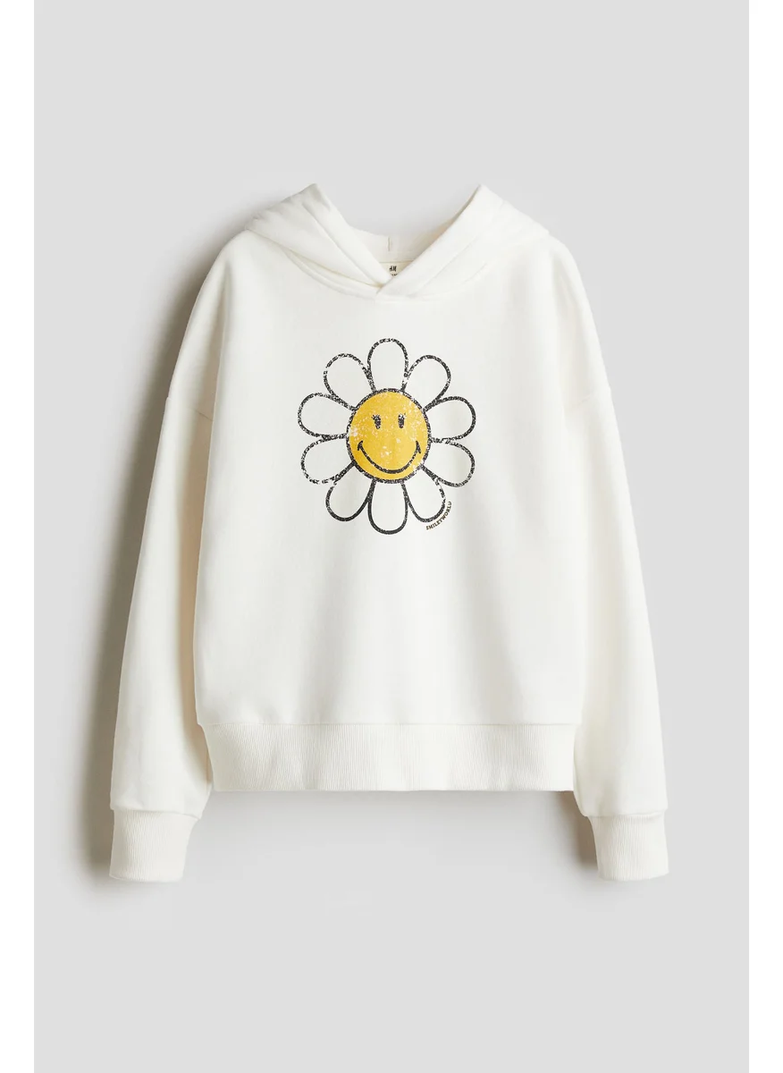 اتش اند ام Oversized Printed Hoodie