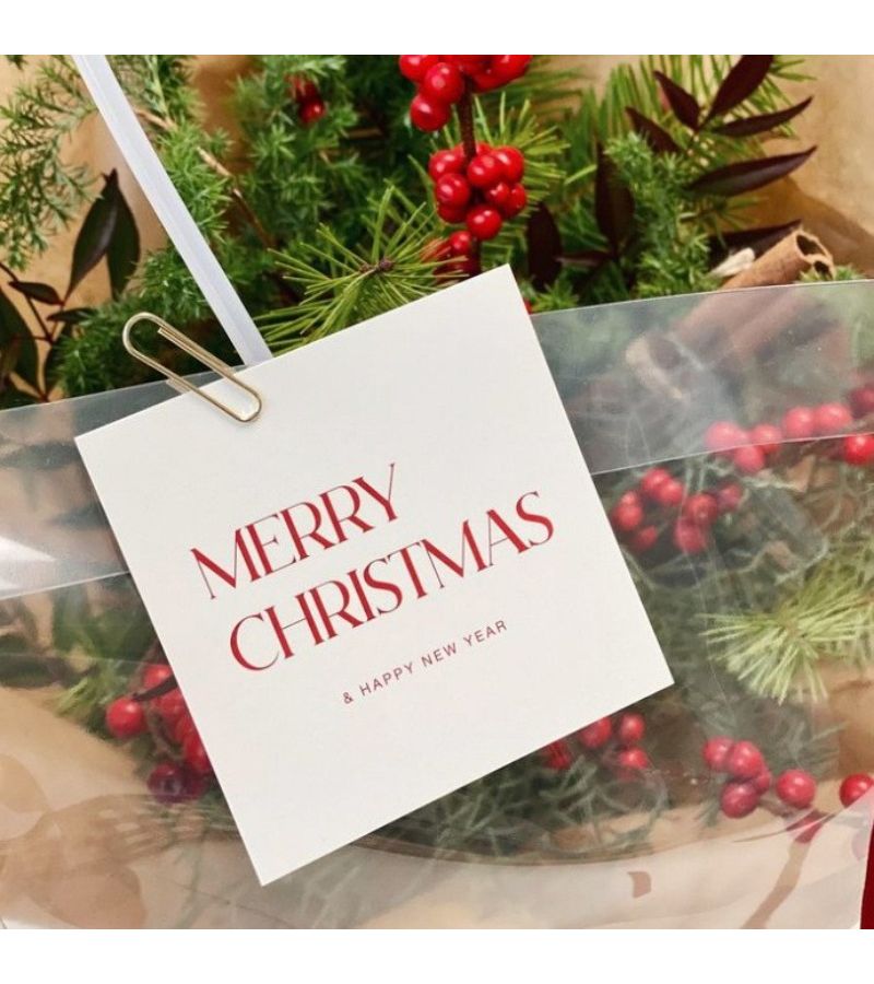 Red Christmas Gift Tags Cards White 100pcs Blank Inside Personalized Bulk Holiday Labels - Image 4