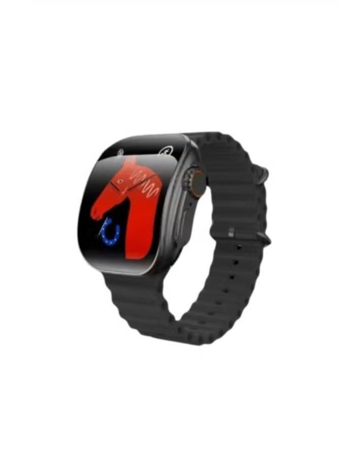 W&O X10 Ultra 3 Smart Watch with Curved Glass, Silicone Strap, and Wireless Charging Black - Image 1