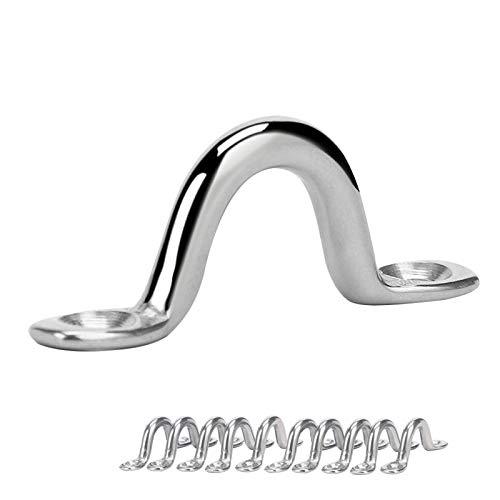 Amadget Bimini Boat Top PAD Eye, 316 Stainless Steel Eye Straps Tie Down Kayak Deck Loops (Pack of 10) - Image 1