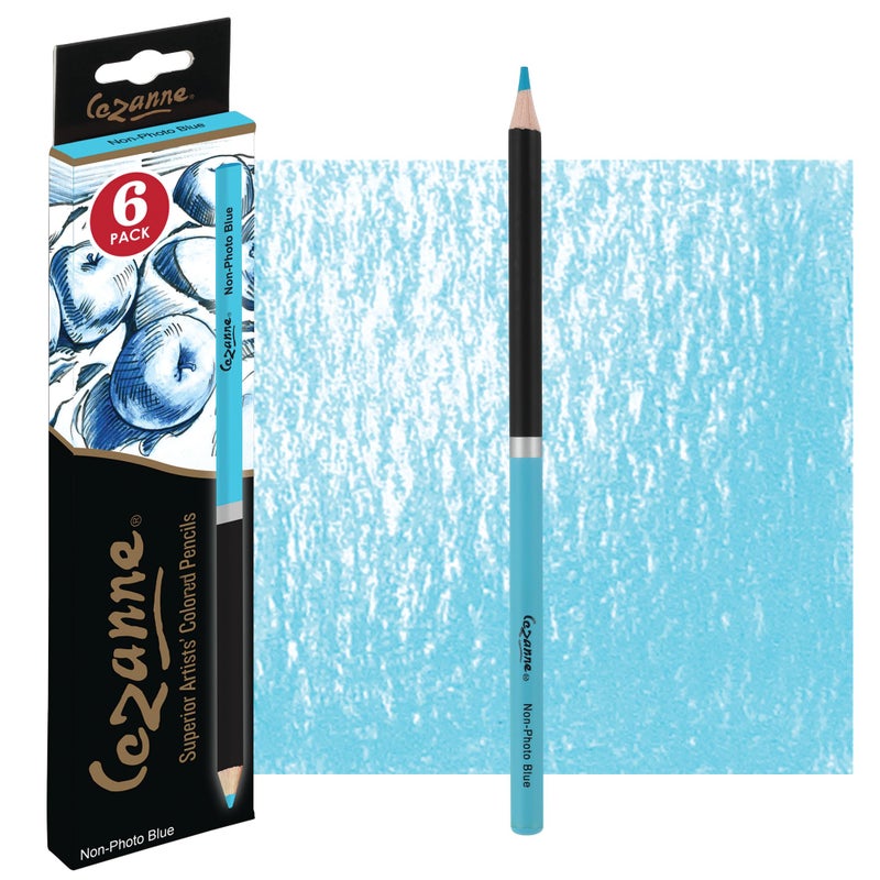 cezanne Creative Mark Cezanne Premium Colored Pencils Non-Photo Blue 6 Pack - Highly-Pigmented Drawing Pencils - Coloring Pencils for Drawing, Blueprints, Sketching, and More - Image 2
