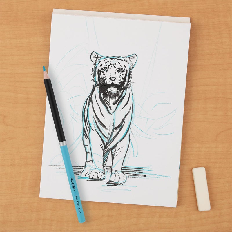 cezanne Creative Mark Cezanne Premium Colored Pencils Non-Photo Blue 6 Pack - Highly-Pigmented Drawing Pencils - Coloring Pencils for Drawing, Blueprints, Sketching, and More - Image 4