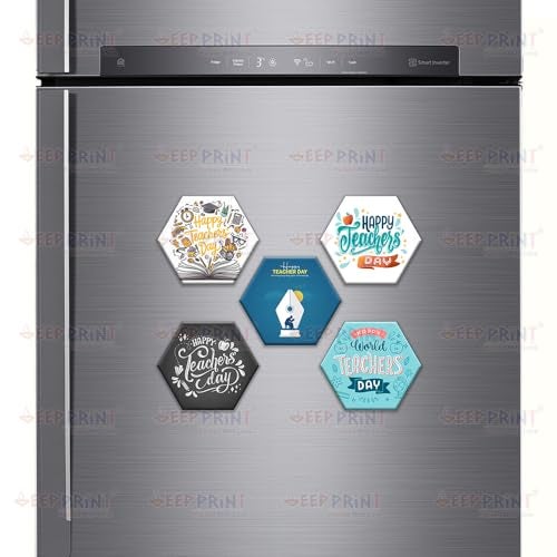 Deep Print MDF Glossy Finish Fridge Magnet for Teacher’s Day – Inspirational Quotes & Designs, Decorative & Gift Item (TeachersDaySet2) - Image 3