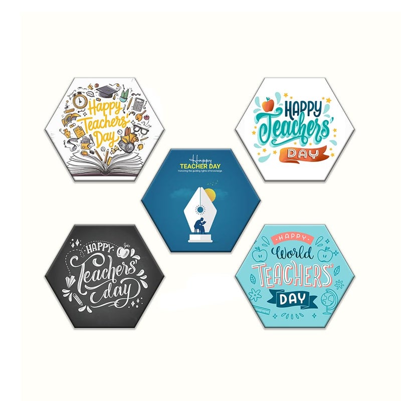 Deep Print MDF Glossy Finish Fridge Magnet for Teacher’s Day – Inspirational Quotes & Designs, Decorative & Gift Item (TeachersDaySet2) - Image 5