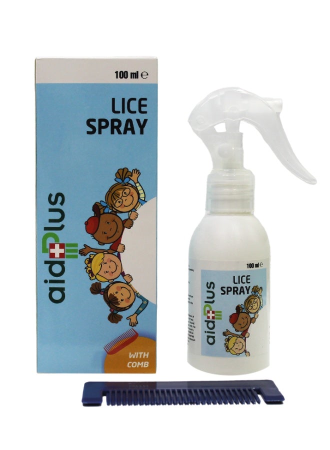 AID PLUS Lice Spray 100Ml - Fast And Effective Lice And Nit Treatment - Sku: 60415
