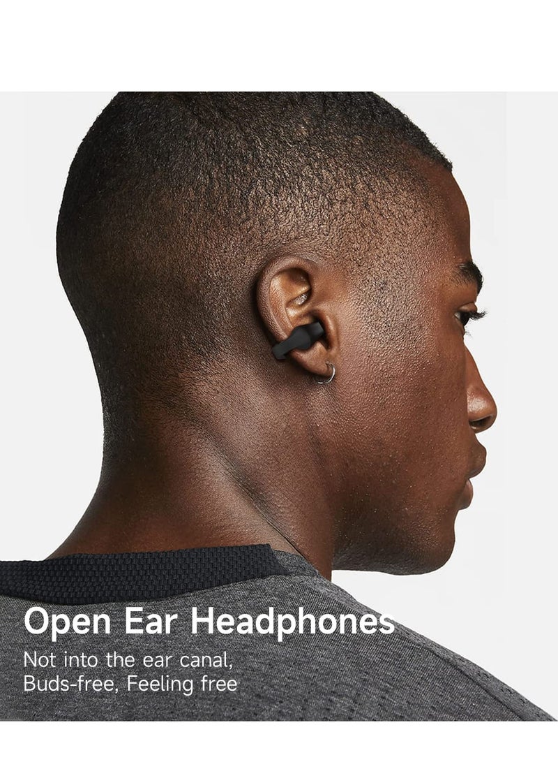 Excefore Open Ear Earbuds Wireless Bluetooth Earbuds, Sport 32 Hours Playtime with Case, Workout Headphones(Obsidian Black, LED Display) - Image 4
