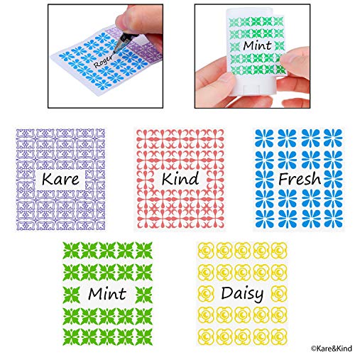 Kare Kind Kare & Kind Empty Deodorant Containers with Cap (4-Pack) - 75ml. - Top Fill with Twist Mechanism - 6 Writable Stickers - Refillable Cosmetic Tubes for Lip Balm, Solid Fragrance, Soap etc. - (White) - Image 5