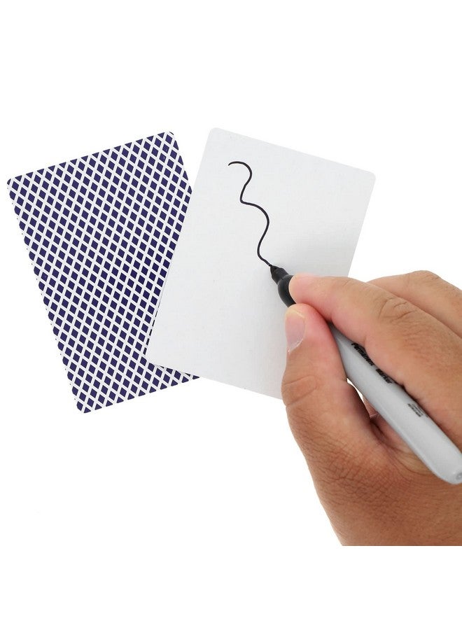 BLUE PANDA 224 Blank Custom Cards with Checkered Diamond Backing for DIY Game or Playing, Write On, 4 Decks (3 x 4 in) - Blank Playing Cards - Image 4