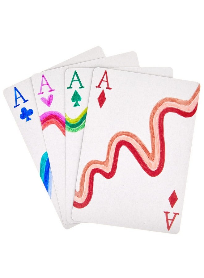 BLUE PANDA 224 Blank Custom Cards with Checkered Diamond Backing for DIY Game or Playing, Write On, 4 Decks (3 x 4 in) - Blank Playing Cards - Image 5