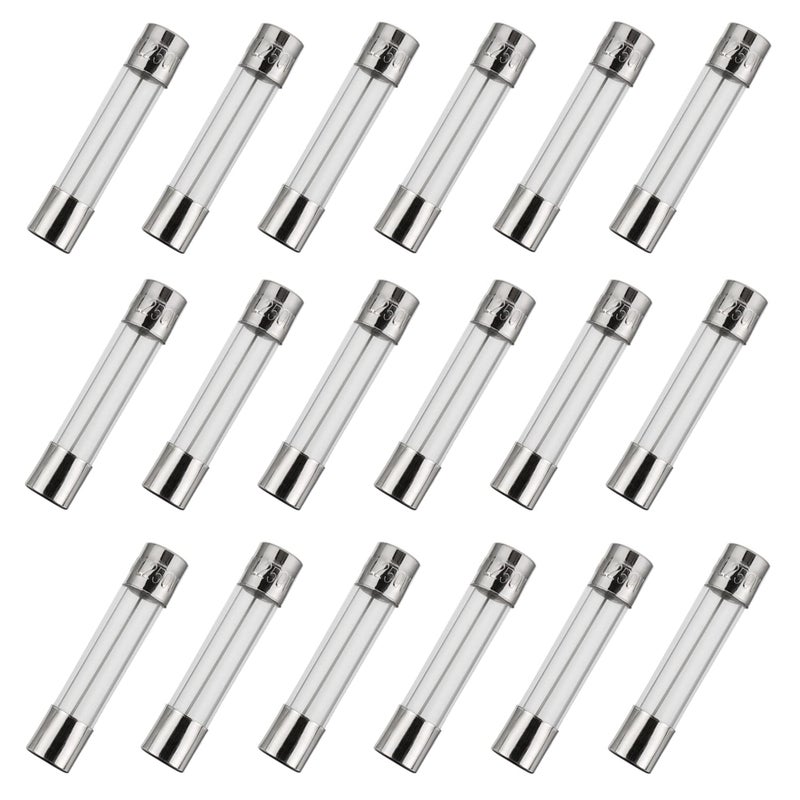 BOJACK 6x30mm 4 A 4 amp 250 V 0.24x1.18 Inch Volt F3AL250V Fast-Blow Glass Fuses(Pack of 18) - Image 1