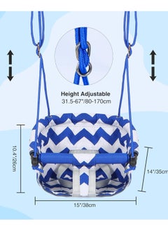 Toy Box Baby Hanging Swing Seat ,Canvas Baby Swing with Cushion and Ropes Indoor and Outdoor Baby Hammock Chair for Toddlers and Infants  - Image 3