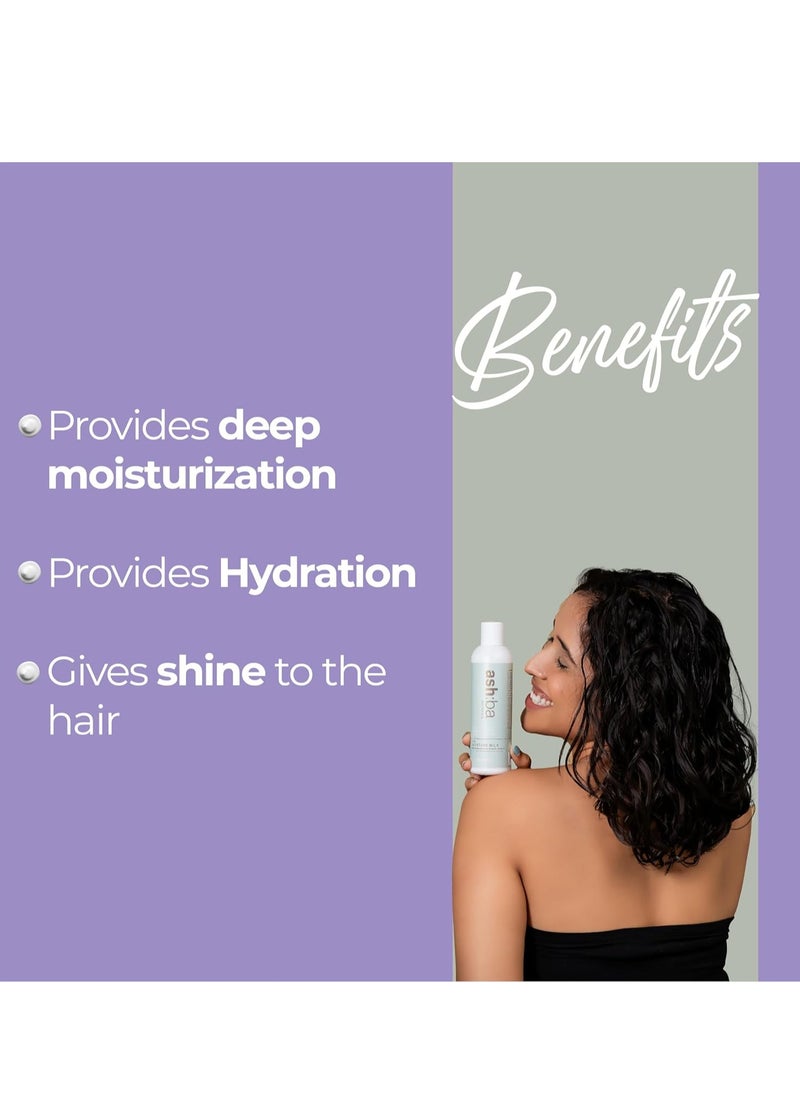 Ashba Botanics Ashba Botanics Curl Moisture Milk for Curly Wavy Hair leave in cream Deep Moisture for dry frizzy hair Silicone Free 237 ml  - Image 3