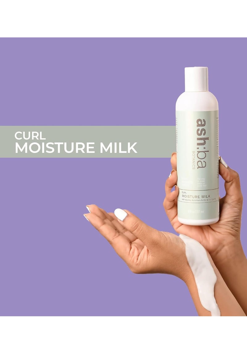 Ashba Botanics Ashba Botanics Curl Moisture Milk for Curly Wavy Hair leave in cream Deep Moisture for dry frizzy hair Silicone Free 237 ml  - Image 2