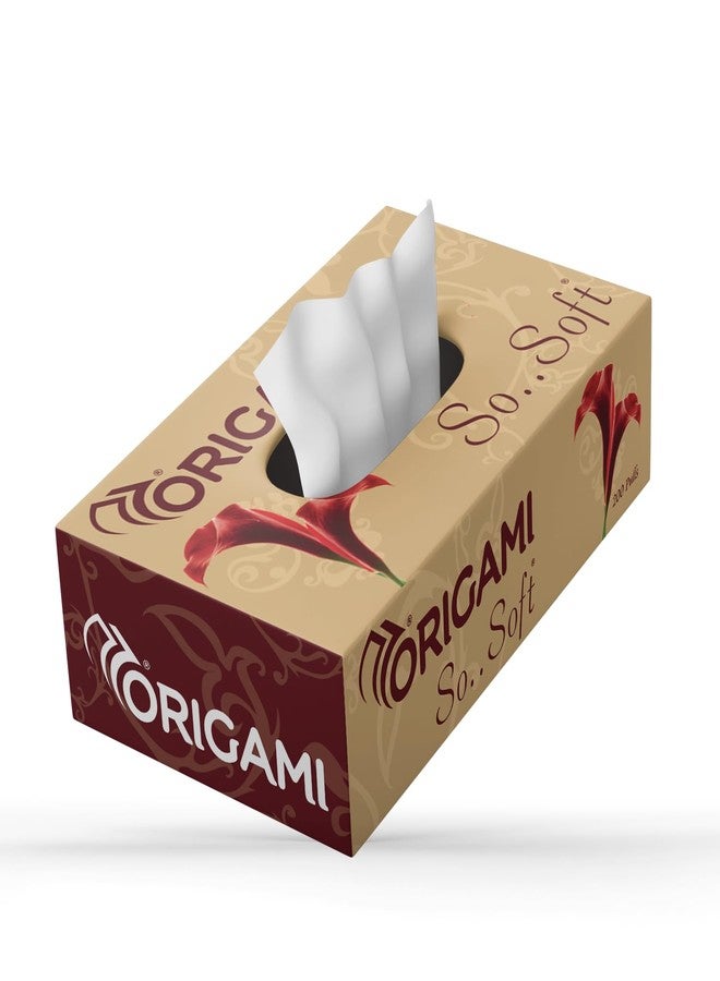 Origami 2 Ply Facial Tissue Box | Car Tissue - Pack of 3 (200 Pulls Per Box, 600 Sheets) - Image 2