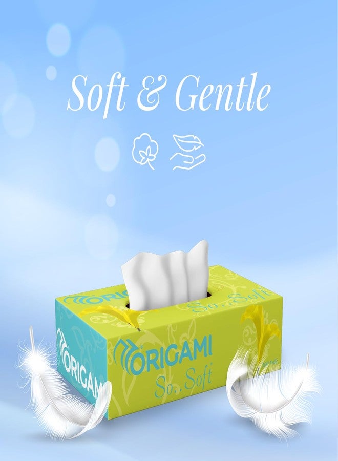 Origami 2 Ply Facial Tissue Box | Car Tissue - Pack of 3 (200 Pulls Per Box, 600 Sheets) - Image 3