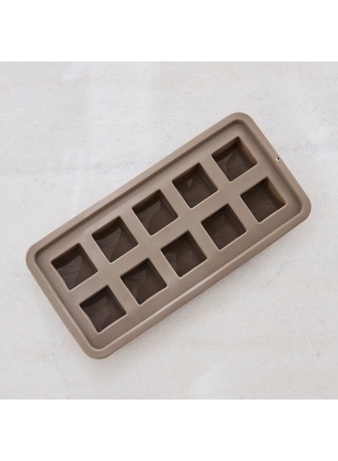 Home Box Diamond Ice Tray - Brown - 10-Cube - Image 1