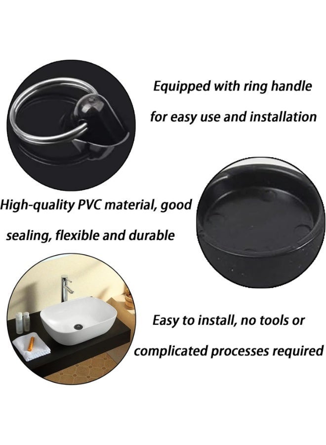 Universal Bathtub Plug Set (2-Piece) - Kitchen Sink Drain Plugs For Washbasins - Fits 42mm To 45mm Drain Openings - Leak-Proof Rubber Replacement Plug Set For Bathroom And Laundry Sinks - Image 3