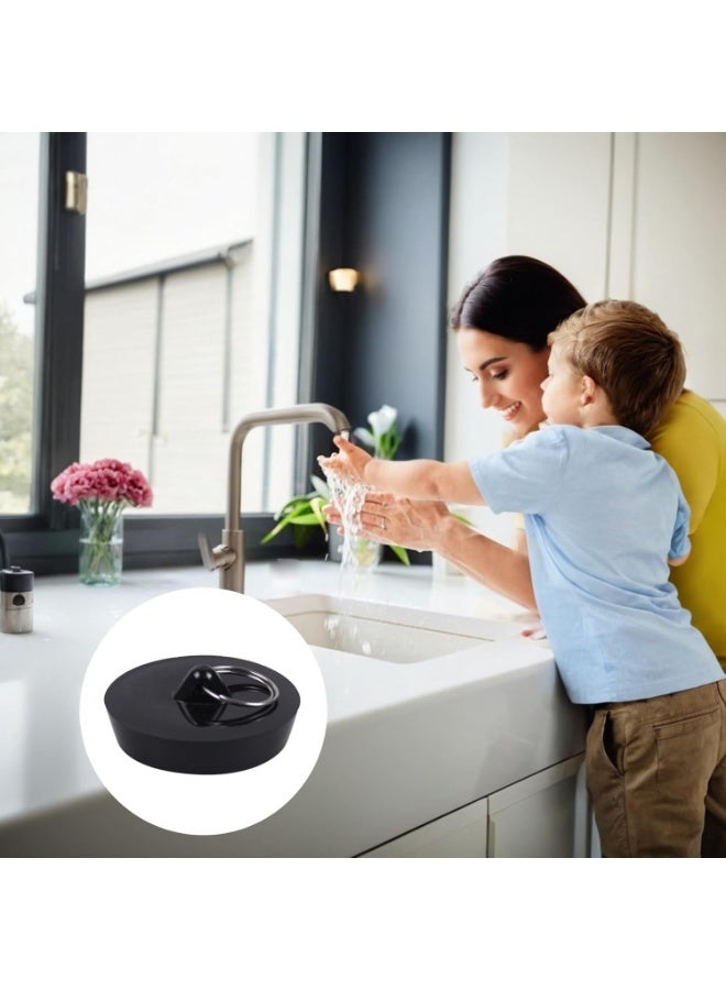 Universal Bathtub Plug Set (2-Piece) - Kitchen Sink Drain Plugs For Washbasins - Fits 42mm To 45mm Drain Openings - Leak-Proof Rubber Replacement Plug Set For Bathroom And Laundry Sinks - Image 4