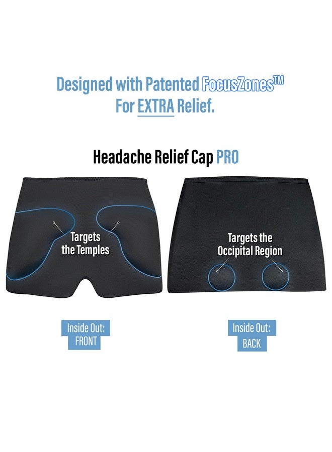 TheraICE TheraICE Migraine Relief Cap PRO, Headache Relief Cap, Ice Face Mask, Cold Compress Head Wrap for Tension Headache Relief, Stress & Hangover, FocusZone Technology Provides Extra Cooling & Pressure - Image 4