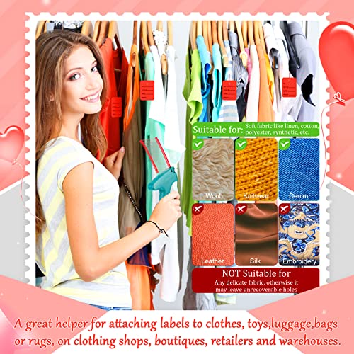 Chumia 3576 Pcs Stitch Tag Gun for Clothes, Quick Clothing Fixer, Tagging Gun with 3000 Barbs, 5 Needles and 100 Price Tags, Sewing Kit for Retail Stores, Garage Yard Sales(Red) - Image 5