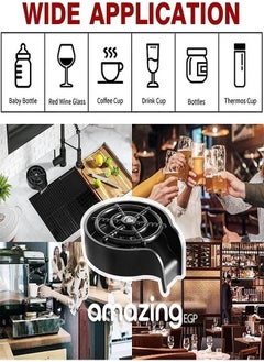 Generic Automatic Cup Rinser with Stainless Steel Attachments, Quick Cup Washer for Kitchen Sink, Next to Kitchen Sink, Automatic Cleaning Tool, Quick Rinse  - Image 2