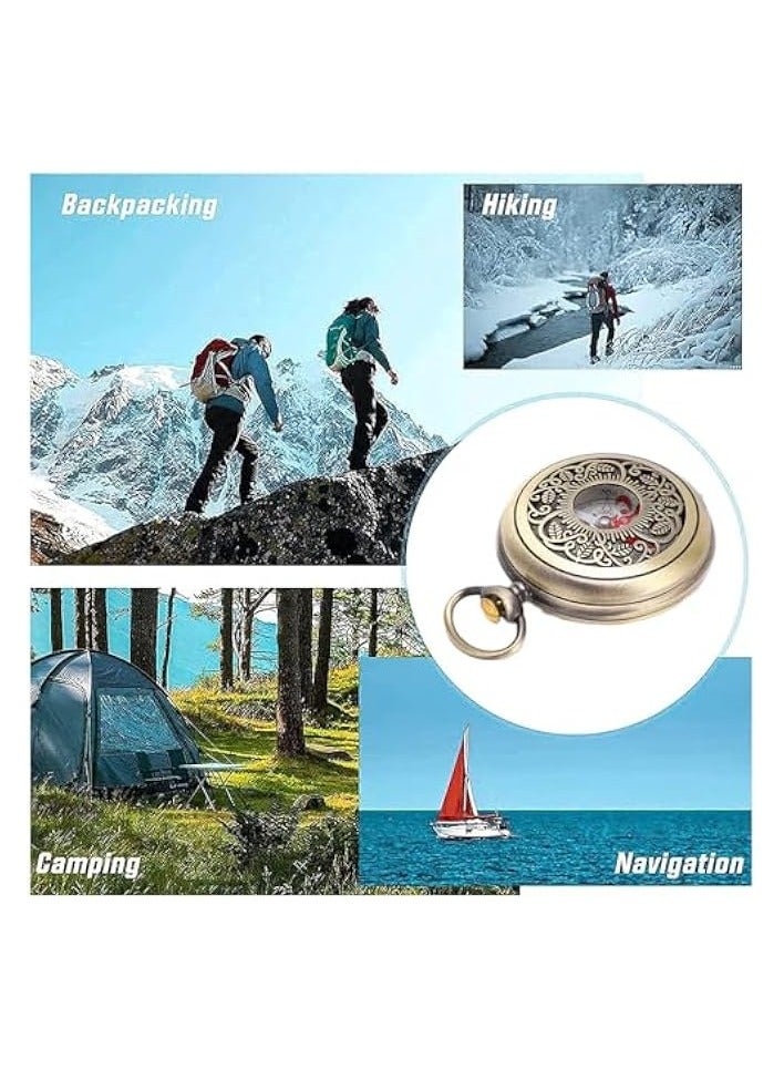erorex Compass Hiking Survival, Pocket Compass Digital Compass Orienteering Compass Shockproof Brass Camping Tools for Hiking, Climbing Biking Exploring Geology, Outdoor Activities  - Image 4