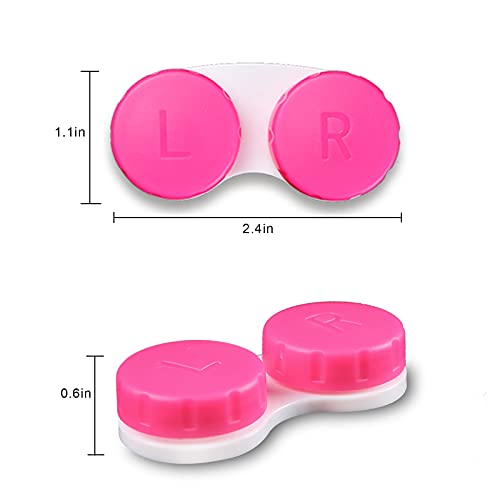 Aoutrow 16 Pack Mini Contact Lens Case Set Colorful Bulk Box Holder - Image 5