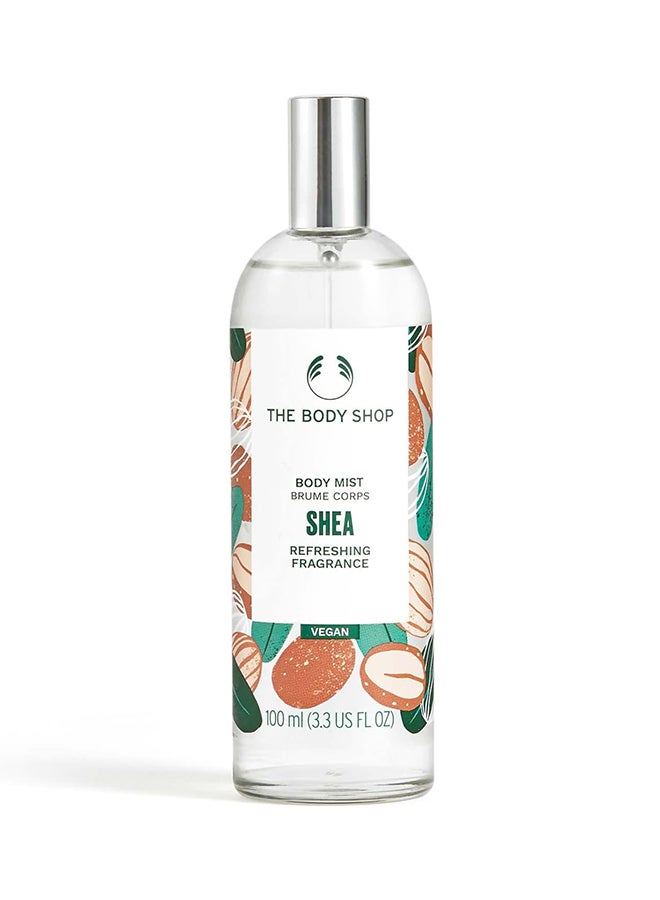THE BODY SHOP Shea Body Mist Spray | Refreshing & Hydrating Body Fragrance with 97% Natural Ingredients | Vegan, Sweet Nut Scent, 100ml - Image 1