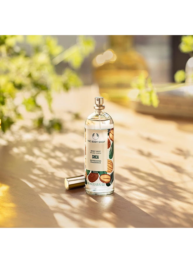 THE BODY SHOP Shea Body Mist Spray | Refreshing & Hydrating Body Fragrance with 97% Natural Ingredients | Vegan, Sweet Nut Scent, 100ml - Image 4