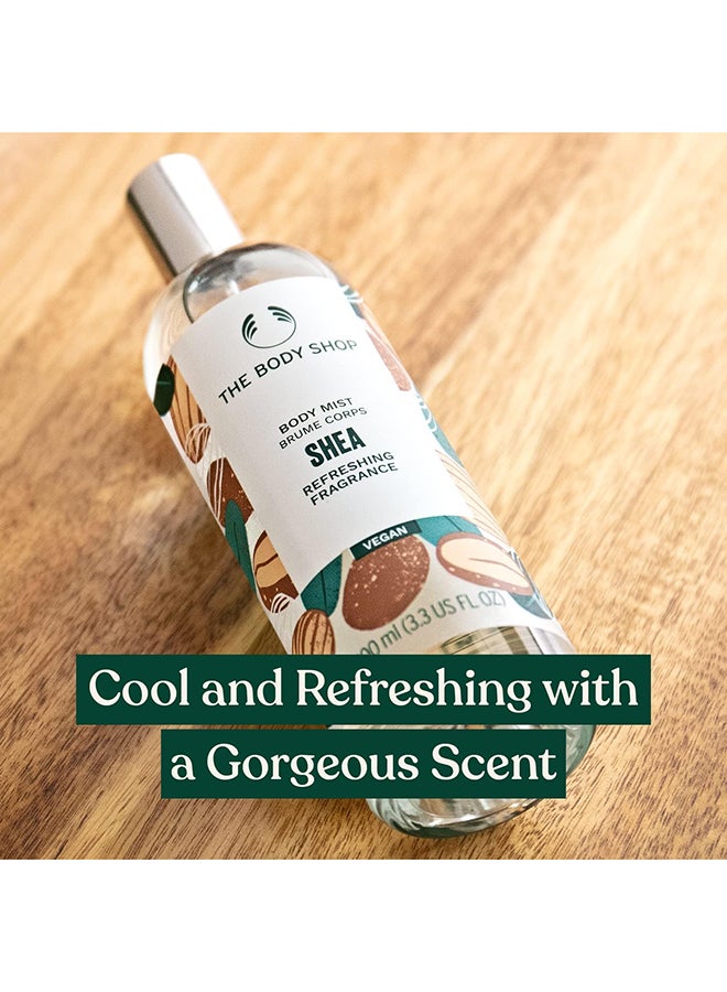 THE BODY SHOP Shea Body Mist Spray | Refreshing & Hydrating Body Fragrance with 97% Natural Ingredients | Vegan, Sweet Nut Scent, 100ml - Image 2