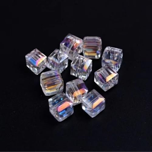 Dream Billions Clear AB 6mm Crystal Beads Cube Crystal Glass Sew on for Bracelet Necklace Jewelry Making DIY Craft Decoration 70pcs - Image 4