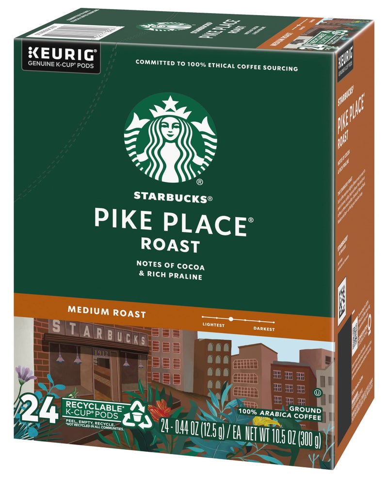 Starbucks Pike Place Roast Coffee K-Cup Portion Packs for Keurig Brewers, 72 Count (3 boxes of 24 K-Cups) - Image 4