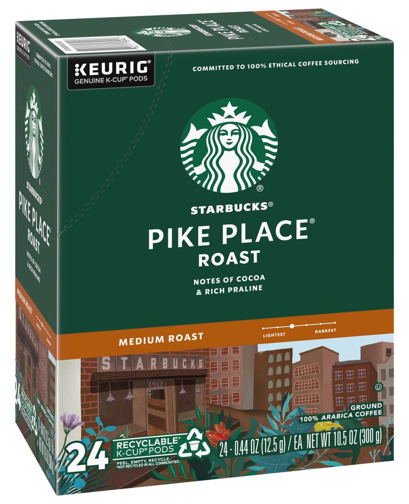 Starbucks Pike Place Roast Coffee K-Cup Portion Packs for Keurig Brewers, 72 Count (3 boxes of 24 K-Cups) - Image 3